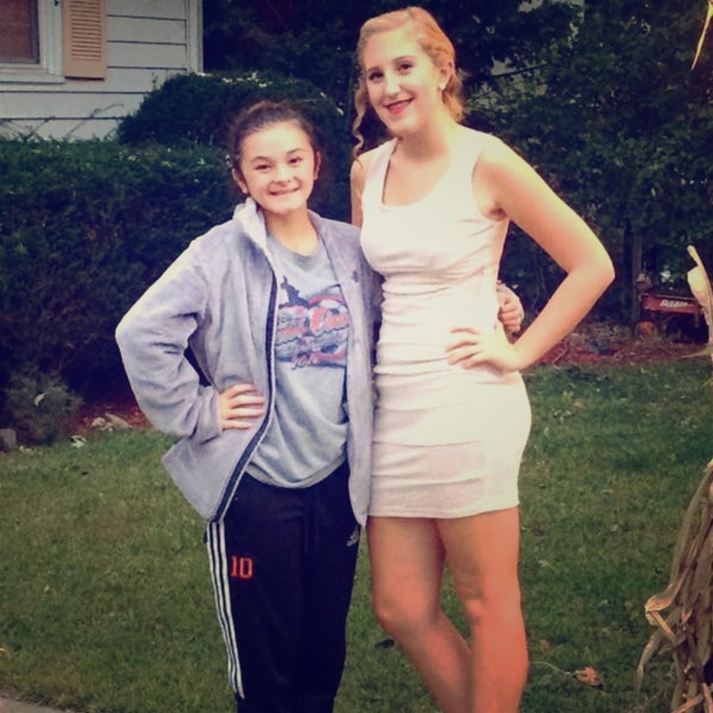 Cream colored homecoming dress, size small
